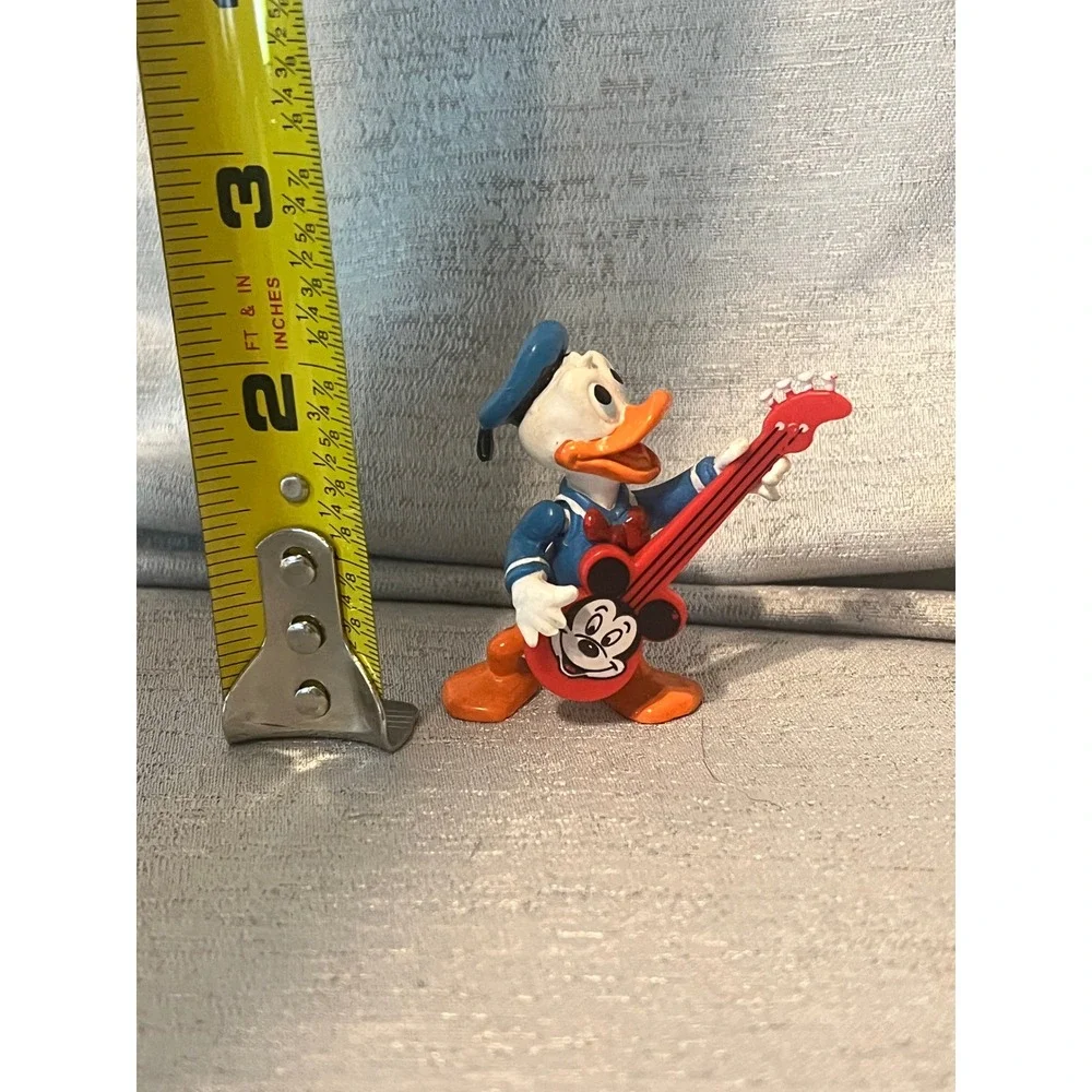 Vintage Disney Donald Duck Figurine Lot Baseball Sombrero Guitar PVC Figures